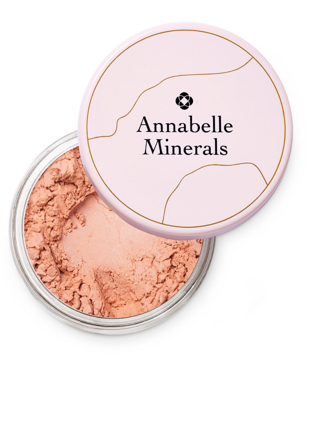Pojemnik z glinkowym cieniem do powiek Ice Tea Annabelle Minerals w brzoskwiniowym odcieniu