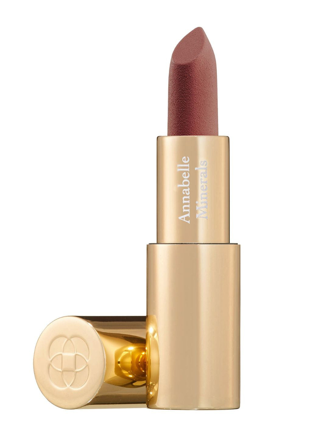 Szminka Annabelle Minerals w odcieniu Coconut w złotym opakowaniu