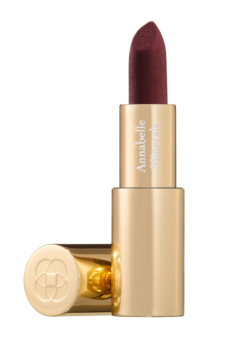 Szminka Annabelle Minerals w odcieniu Dragon Fruit w złotym opakowaniu