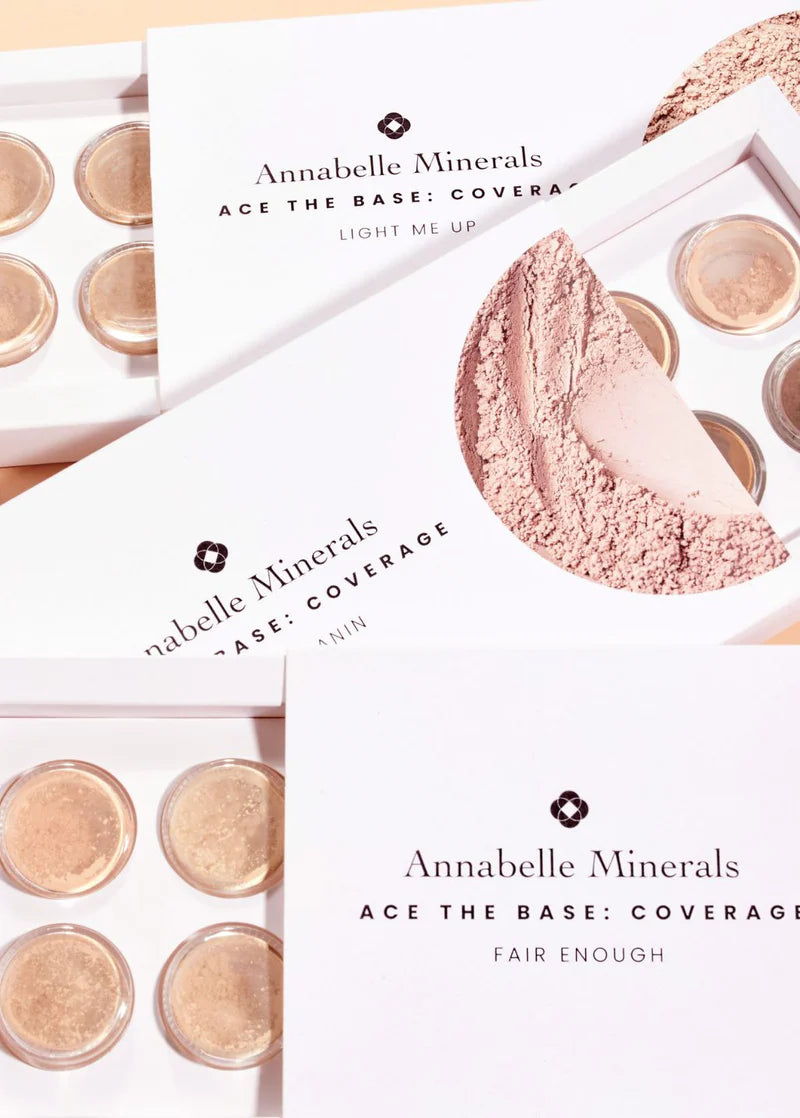 Kosmetyki mineralne Annabelle Minerals, w tym podkłady w różnych odcieniach